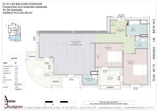appartement à vendre  4 pièces - 81,89 m2 LE PUY EN VELAY - 43