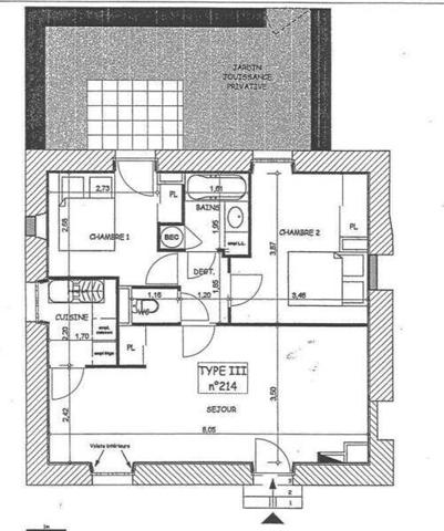 Appartement 3 pièces - 44300 Nantes -  Jonelière-Université