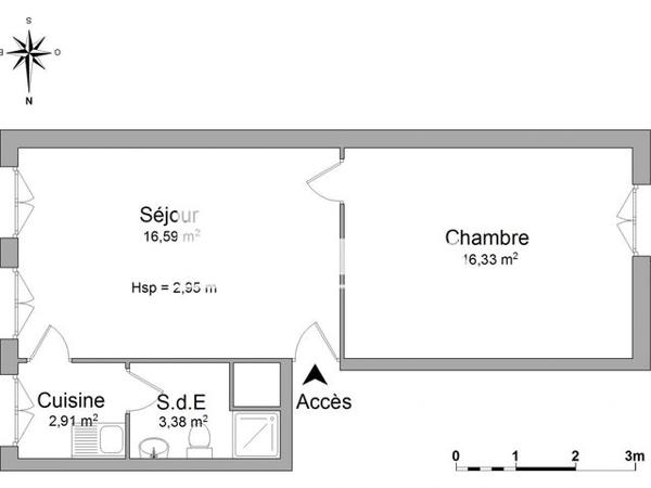 Location Appartement 2 pièces 39.2 m² - 10 RUE DHAVERNAS Amiens 80000