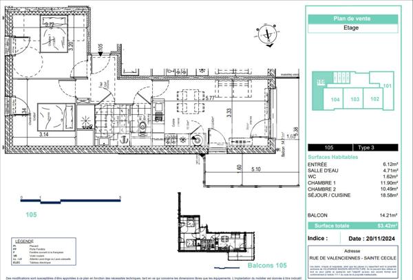 Appartement Sainte-Cécile - 2 pièces cabine 45 m2 -Proche plage et commerces