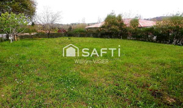 Proche Biarritz terrain plat avec vue dégagée