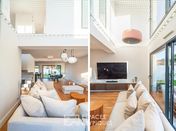 Maison contemporaine avec piscine et garage