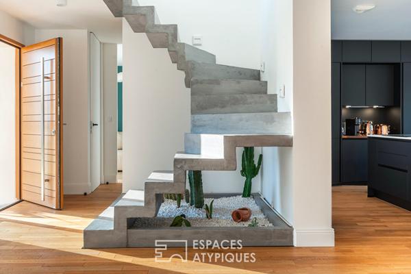 Maison contemporaine avec piscine et garage