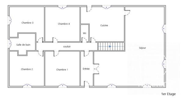 Ensemble immobilier rénové – Maison + 2 appartements– Sur Hagetmau
