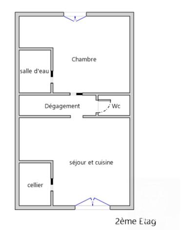 Ensemble immobilier rénové – Maison + 2 appartements– Sur Hagetmau