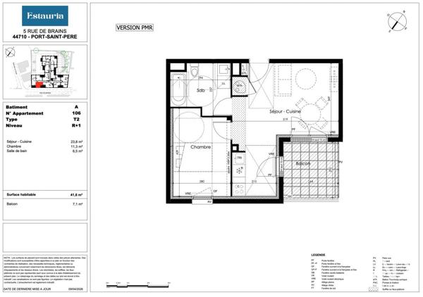 Appartement à vendre 2 pièces 42 m² Port-Saint-Père