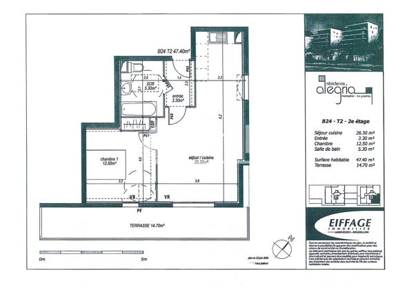 Appartement · Location Montpellier (34070) 2 pièces · 47m²