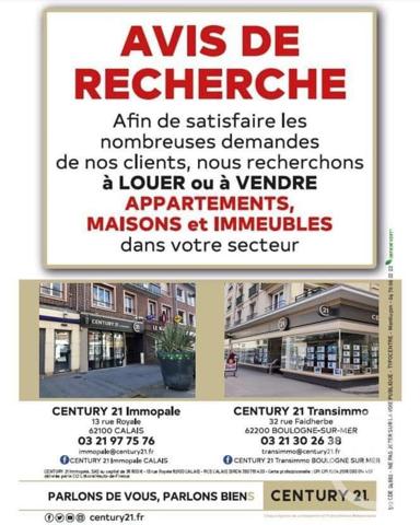 Appartement F3 à vendre  4 pièces - 59 m2 BOULOGNE SUR MER - 62