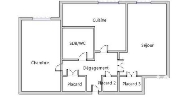 Appartement à vendre 2 pièces 48,53 m² Villeurbanne