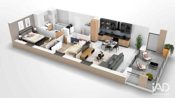 Appartement à vendre 3 pièces 64 m² Chambéry
