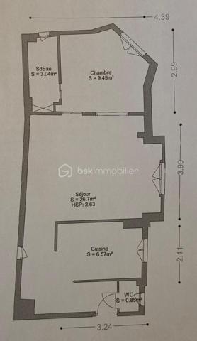 Appartement de 45,33 m²