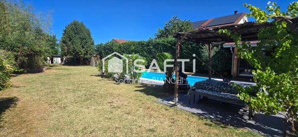 Plain pied sur 1356m² de terrain avec piscine