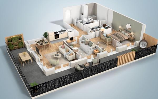 Appartement à vendre    4 pièces • 83,75 m2 Le Plessis-Trévise