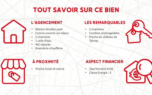 Maison à vendre    3 pièces •  Talmay