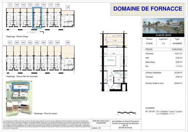 Appartement T1 à vendre  1 pièce - 28,82 m 2   PORTICCIO  - 201