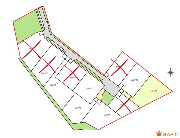 Terrain de 1120m2 Borné et viabilisé