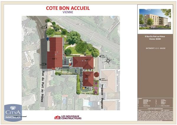 Appartement à louer 2 pièces 45.59m² Vienne (38200)