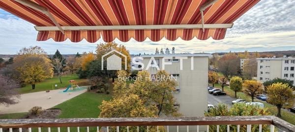 Appartement 80m2, 4 pièces, 2 chambres, cave, garage