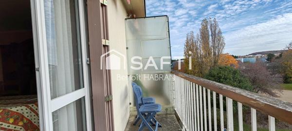 Appartement 80m2, 4 pièces, 2 chambres, cave, garage