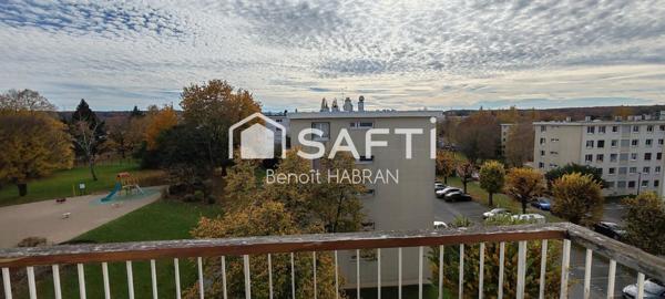 Appartement 80m2, 4 pièces, 2 chambres, cave, garage