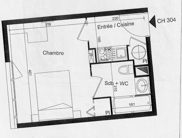 Appartement de 21 m²