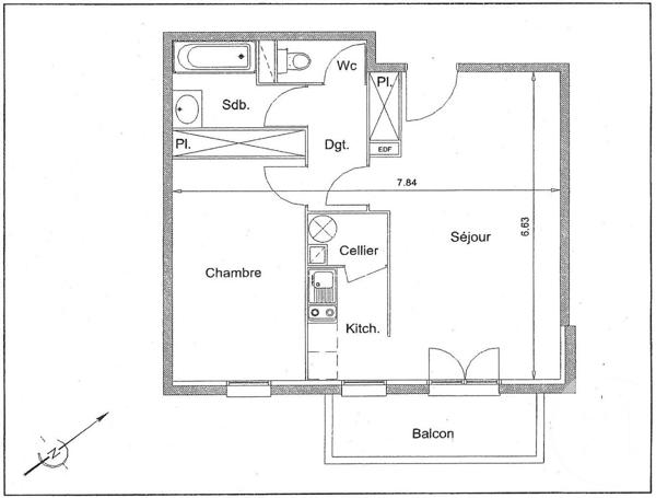 Appartement T2 à vendre  2 pièces - 49,30 m2 ALBI - 81