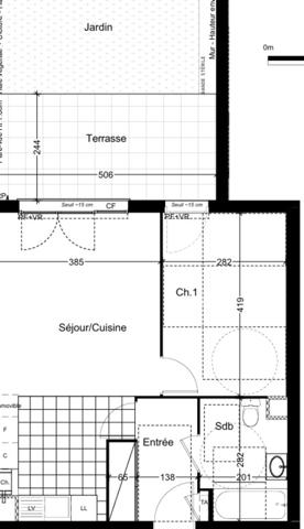 SAINT-THIBAULT-DES-VIGNES /LAGNY(77) - APPARTEMENT 2 PIECES EN REZ-DE-JARDIN - VENTE DE LA NUE-PROPRIÉTÉ - PRIX DE VENTE 155 290 € HONORAIRES D’AGENCE INCLUS