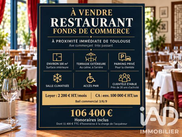 Restaurant à vendre 100 m² Balma
