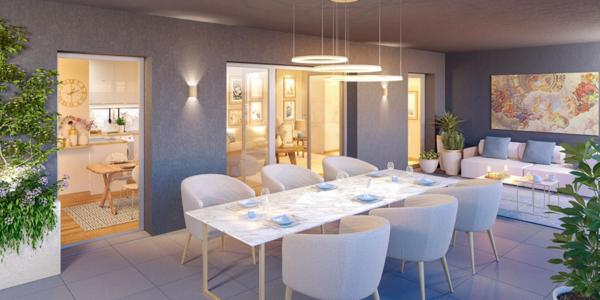 T4 lumineux avec  double terrasse , Avenue du Président Wilson, Béziers