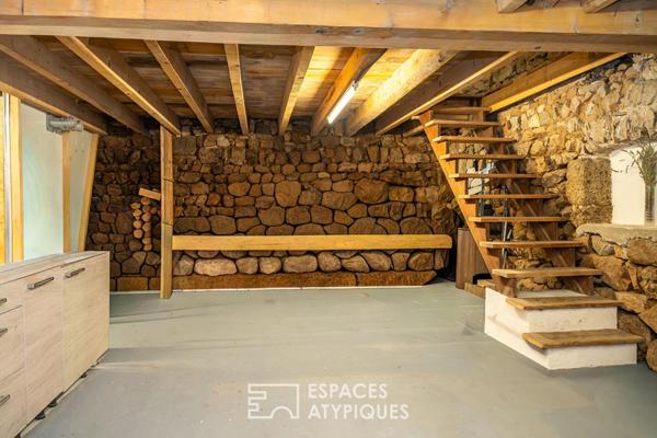 L’habitat rénové d’un ancien corps de ferme, en Ardèche