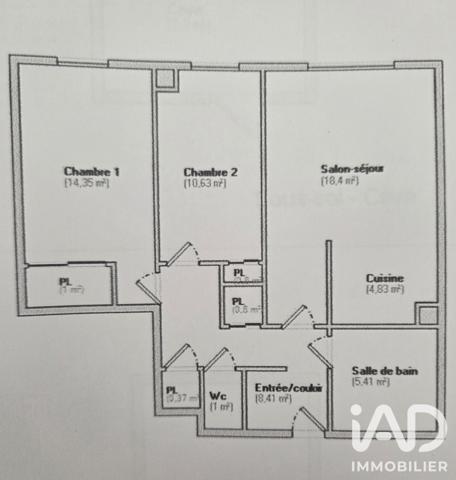 Appartement à vendre 3 pièces 66 m² Rueil-Malmaison