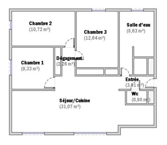 Appartement 4 pièces - 79 m²