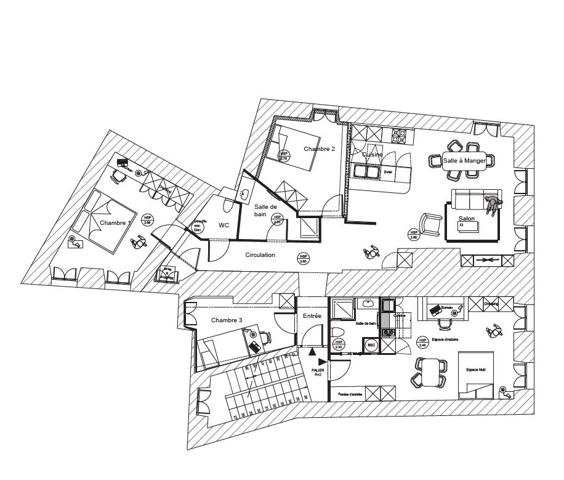 Landerneau - Appartement rénové T4- 91 m²