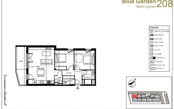 Appartement à vendre    2 pièces • 63,40 m2 Saint-Cyprien