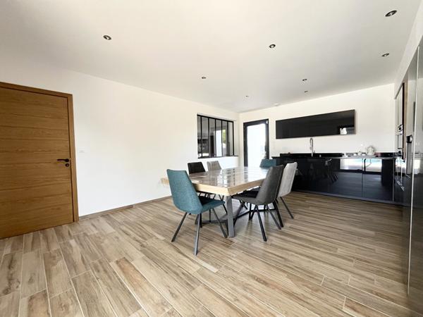 47300 VILLENEUVE SUR LOT Maison contemporaine de plain pied avec piscine et jardin.