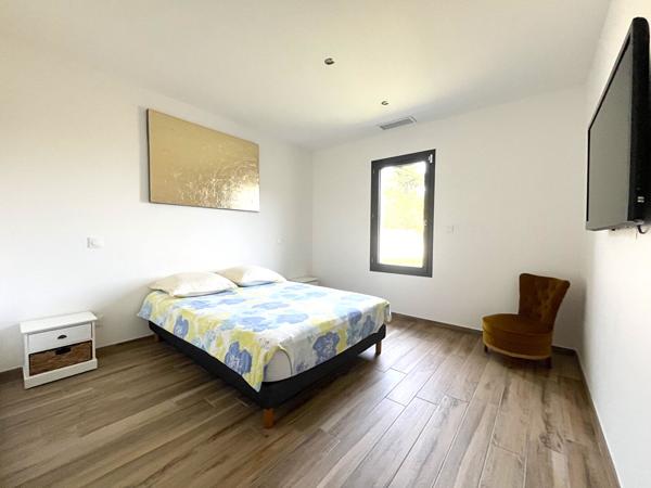 47300 VILLENEUVE SUR LOT Maison contemporaine de plain pied avec piscine et jardin.