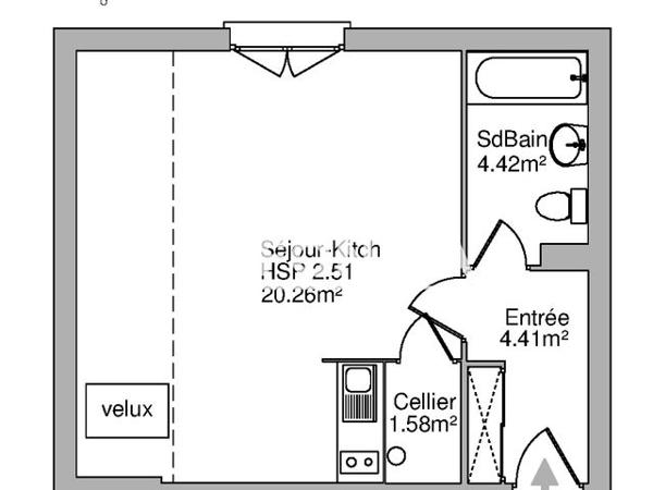 Location Studio 30.67 m² - LOIRET Olivet 45160
