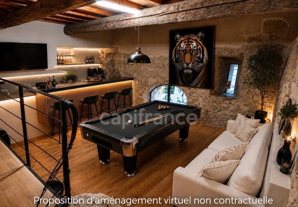 GIGEAN(34), À VENDRE MAISON DE VILLAGE RÉNOVÉE P4, SURFACE TOTALE 126 m2, TERRASSE 10 m2, GARAGE 26 m2, CENTRE VILLE