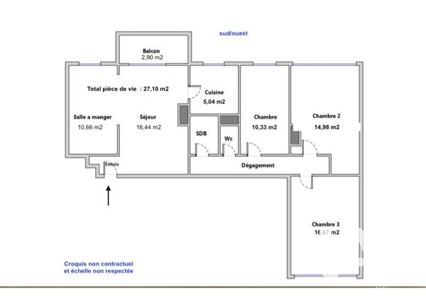 Location appartement 4 pièces 85,73 m² Boulogne-Billancourt