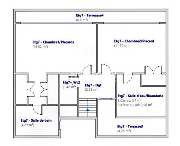 Appartement familiale Paris 16 - 4 pièce(s) 93 m2, rooftop, vue tour Eiffel, calme, luminosité, Métro Ranelagh , Maison de la Radio