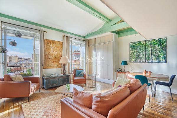 A vendre - appartement -  Paris 75003 -  Dernier étage - Vue dégagée - Proche place des Vosges