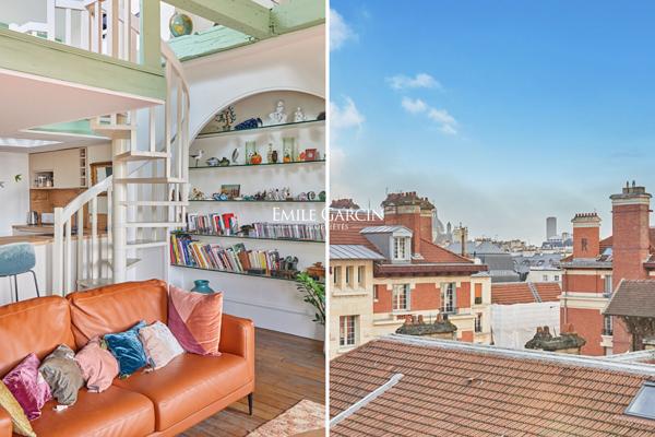 A vendre - appartement -  Paris 75003 -  Dernier étage - Vue dégagée - Proche place des Vosges