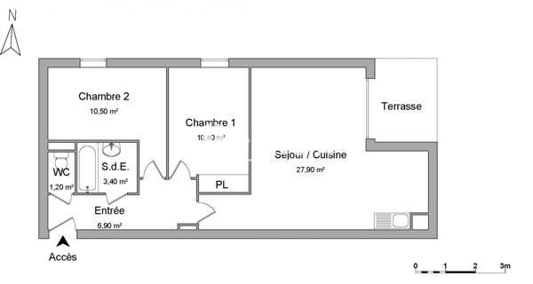 Location Appartement 3 pièces 60.3 m² - Montfavet 84140