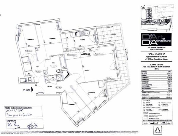 Appartement à vendre  5 pièces - 95 m2 BEZONS - 95