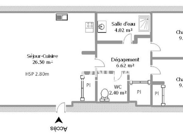 Location Appartement 3 pièces 57.83 m² - 41 BD JEAN JAURES Carcassonne 11000