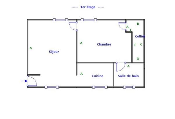 Appartement F2 en hyper-centre de Chaumontel