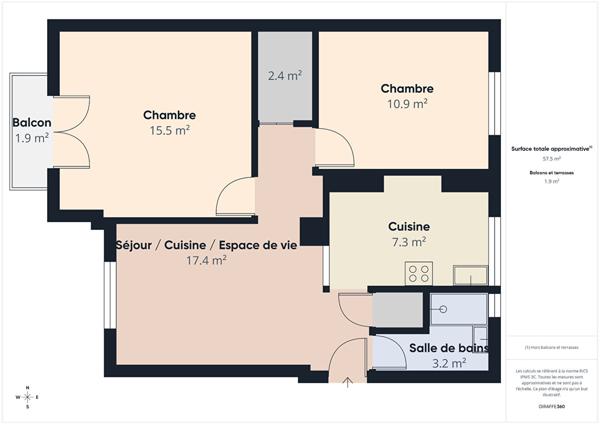 Appartement T3 à Valence avec Garage