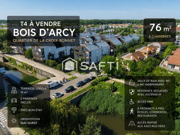 Superbe T4 76 m2 exposition sud ouest | Terrasse Loggia 19 m2 | 2 parkings