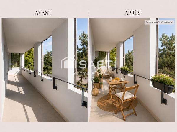 Superbe T4 76 m2 exposition sud ouest | Terrasse Loggia 19 m2 | 2 parkings