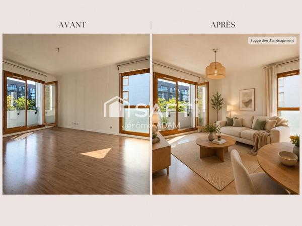 Superbe T4 76 m2 exposition sud ouest | Terrasse Loggia 19 m2 | 2 parkings